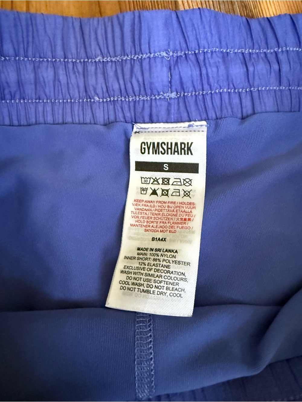 Gymshark Women's Two-Tone Blue Athletic Shorts - Picture 2 of 4
